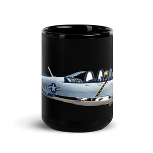 Jolly Roger Black Glossy Mug