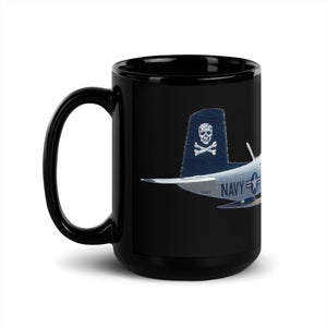 Jolly Roger Black Glossy Mug