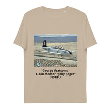 Load image into Gallery viewer, Organic Cotton T-Shirt T-34 Mentor Jolly Roger N34FU In Flight