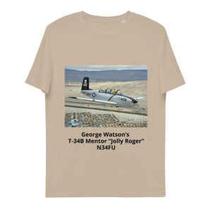 Organic Cotton T-Shirt T-34 Mentor Jolly Roger N34FU In Flight