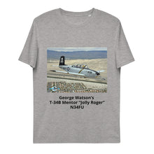 Load image into Gallery viewer, Organic Cotton T-Shirt T-34 Mentor Jolly Roger N34FU In Flight