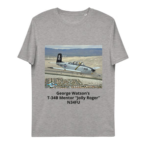 Organic Cotton T-Shirt T-34 Mentor Jolly Roger N34FU In Flight