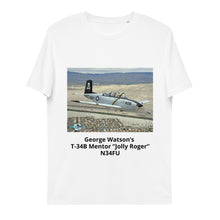 Load image into Gallery viewer, Organic Cotton T-Shirt T-34 Mentor Jolly Roger N34FU In Flight