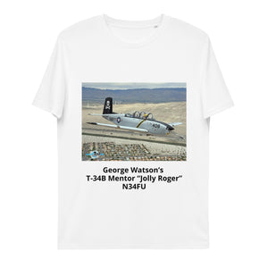 Organic Cotton T-Shirt T-34 Mentor Jolly Roger N34FU In Flight