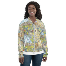 Load image into Gallery viewer, Unisex Bomber Jacket Southern California Aviation Chart