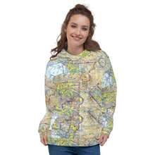 Load image into Gallery viewer, Unisex Hoodie with Southern California Aviation Chart