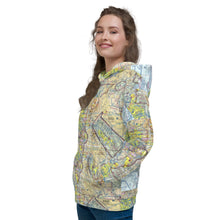 Load image into Gallery viewer, Unisex Hoodie with Southern California Aviation Chart