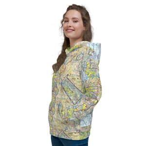 Unisex Hoodie with Southern California Aviation Chart