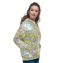 Load image into Gallery viewer, Unisex Hoodie with Southern California Aviation Chart