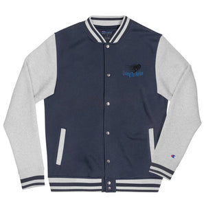 Embroidered Champion Sport Themed Living To Relax Bomber Jacket