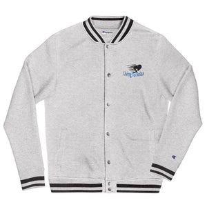 Embroidered Champion Sport Themed Living To Relax Bomber Jacket