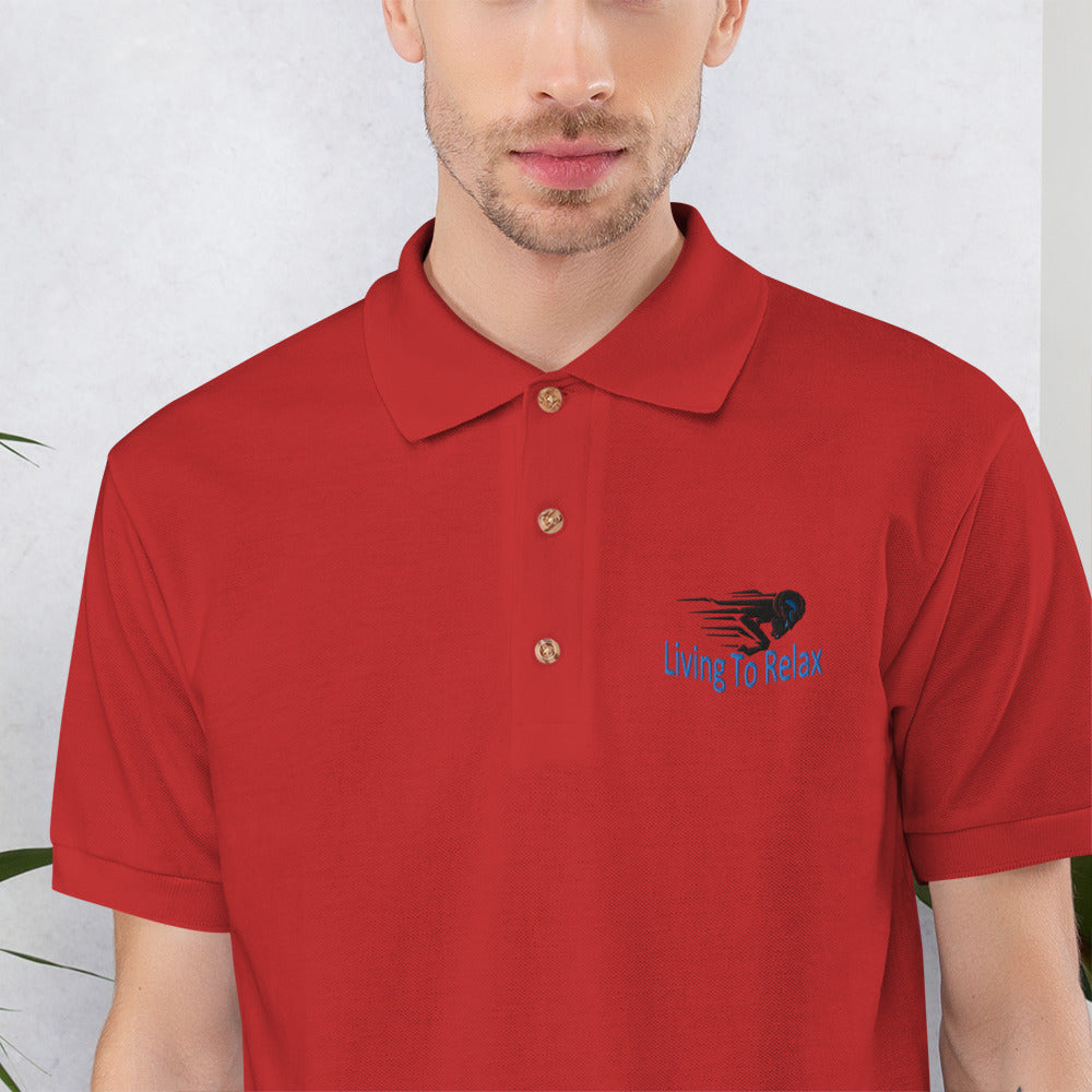 Embroidered Sports Polo Shirt