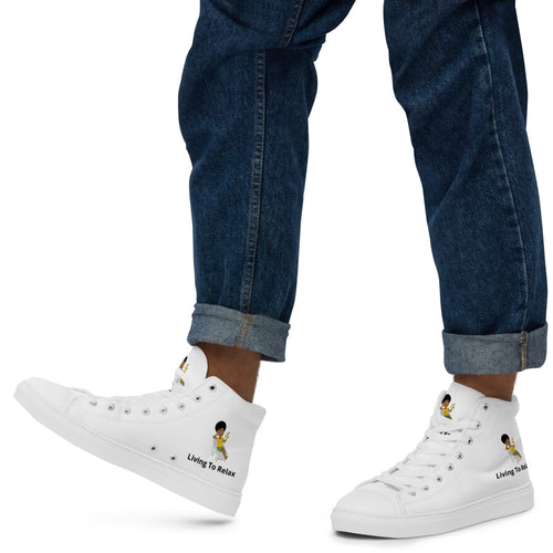 Men’s high top canvas shoes (Living to Relax Brand)