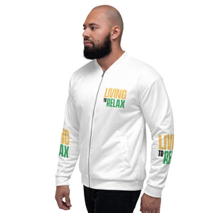 Unisex Bomber Jacket (Living to Relax Multi-Color Theme)