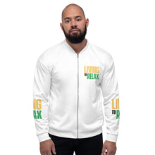 Load image into Gallery viewer, Unisex Bomber Jacket (Living to Relax Multi-Color Theme)