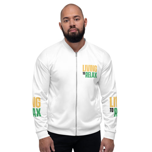 Unisex Bomber Jacket (Living to Relax Multi-Color Theme)