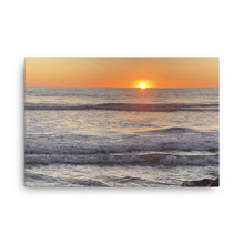 Load image into Gallery viewer, Canvas Photograph of &quot;The Green Flash&quot; at Lifeguard Station 7 in Oceanside, California at the Pacific Ocean.