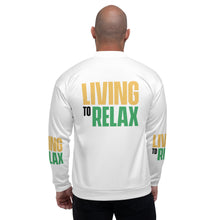 Load image into Gallery viewer, Unisex Bomber Jacket (Living to Relax Multi-Color Theme)