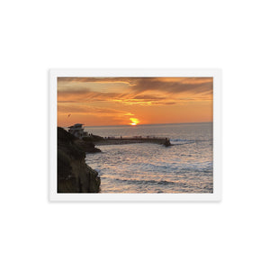 Framed Photo of Children's Beach in La Jolla, California at the Pacific Ocean