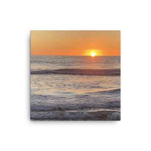 Canvas Photograph of "The Green Flash" at Lifeguard Station 7 in Oceanside, California at the Pacific Ocean.