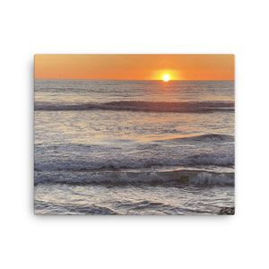 Canvas Photograph of "The Green Flash" at Lifeguard Station 7 in Oceanside, California at the Pacific Ocean.