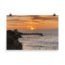 Load image into Gallery viewer, Poster of Children&#39;s Beach at the Cove in La Jolla, California