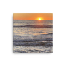 Load image into Gallery viewer, Canvas Photograph of &quot;The Green Flash&quot; at Lifeguard Station 7 in Oceanside, California at the Pacific Ocean.