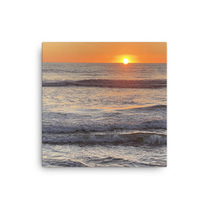 Canvas Photograph of "The Green Flash" at Lifeguard Station 7 in Oceanside, California at the Pacific Ocean.