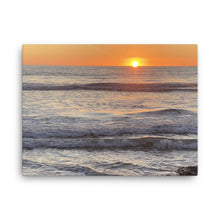 Load image into Gallery viewer, Canvas Photograph of &quot;The Green Flash&quot; at Lifeguard Station 7 in Oceanside, California at the Pacific Ocean.