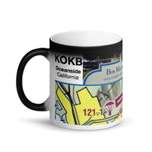 Load image into Gallery viewer, Matte Black Magic Mug (Oceanside Airport)