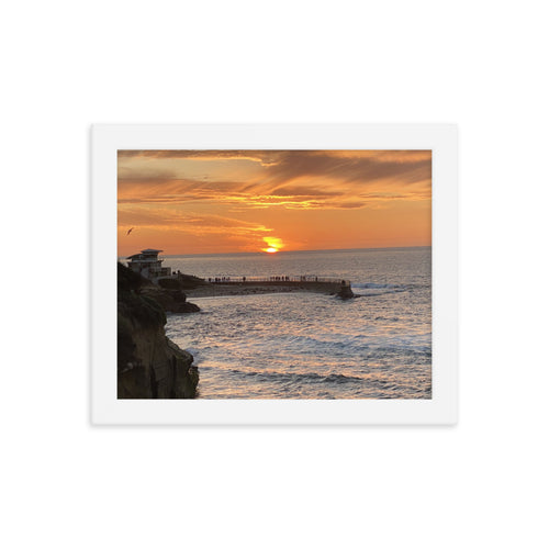 Framed Photo of Children's Beach in La Jolla, California at the Pacific Ocean