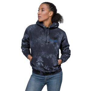 Unisex Champion tie-dye hoodie Living To Relax Sports Edition